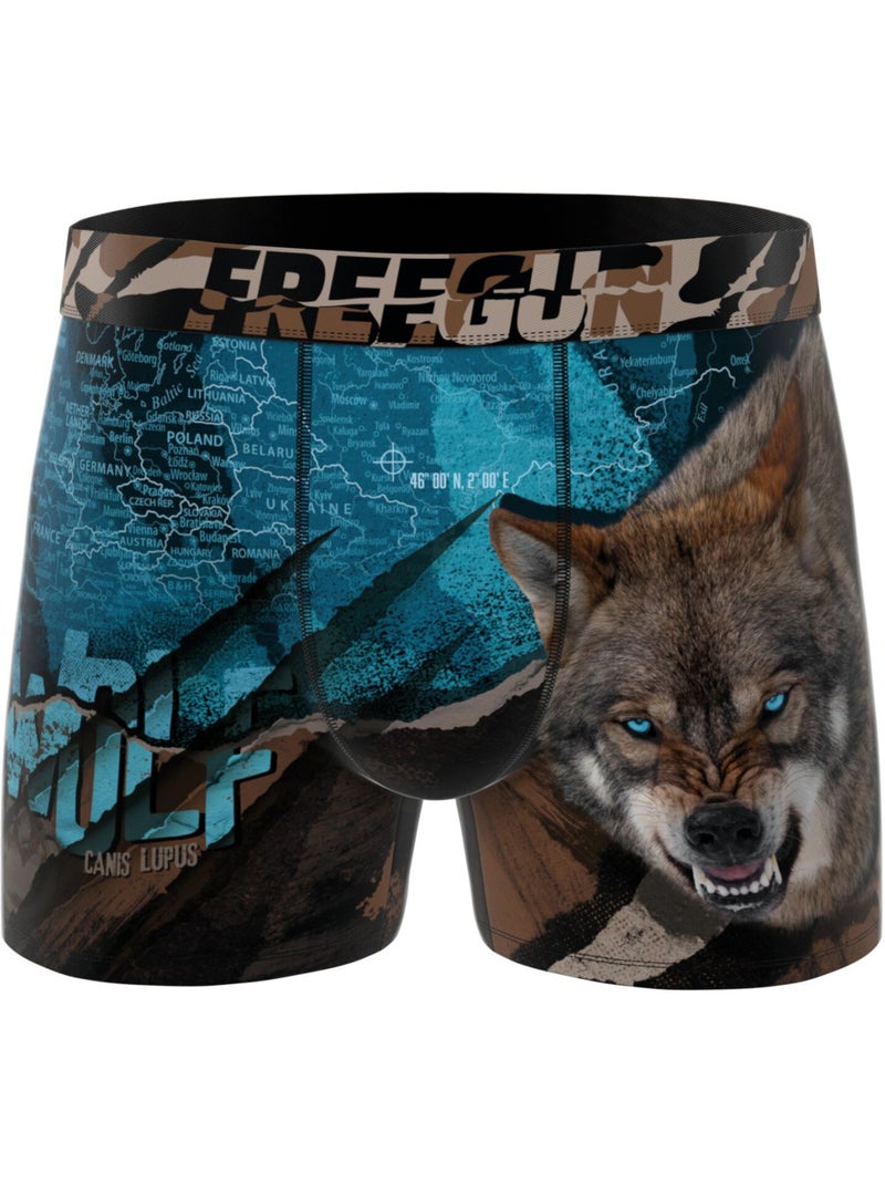 Lot de 3 boxers enfant wild animals freegun Marron - Kiabi