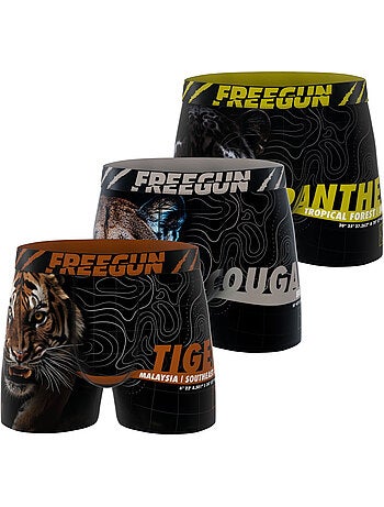 Lot de 3 boxers enfant Wild Life Freegun