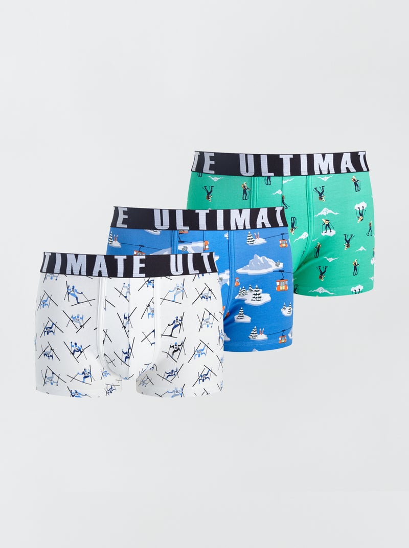 Lot de 3 boxers fantaisie BLANC - Kiabi