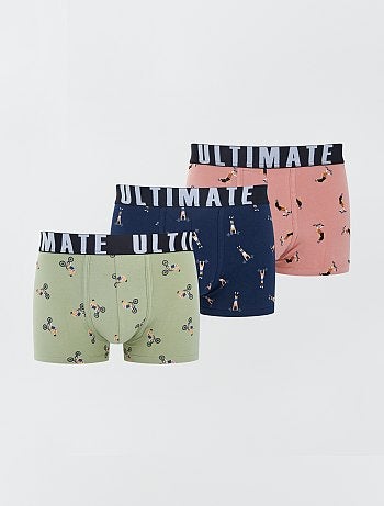 Lot de 3 boxers fantaisie