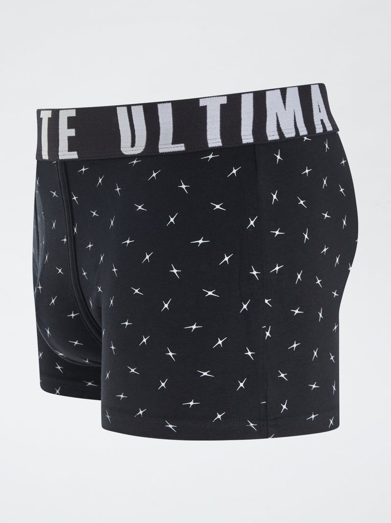 Lot de 3 boxers fantaisie Gris/noir - Kiabi
