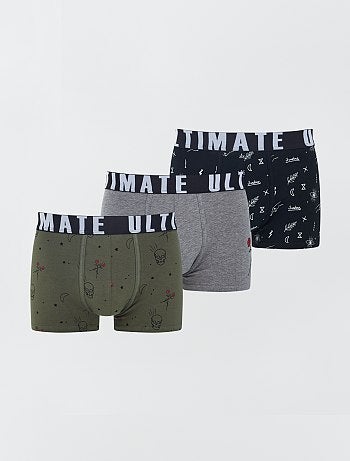 Lot de 3 boxers fantaisie