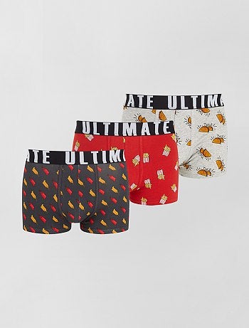 Lot de 3 boxers fantaisie