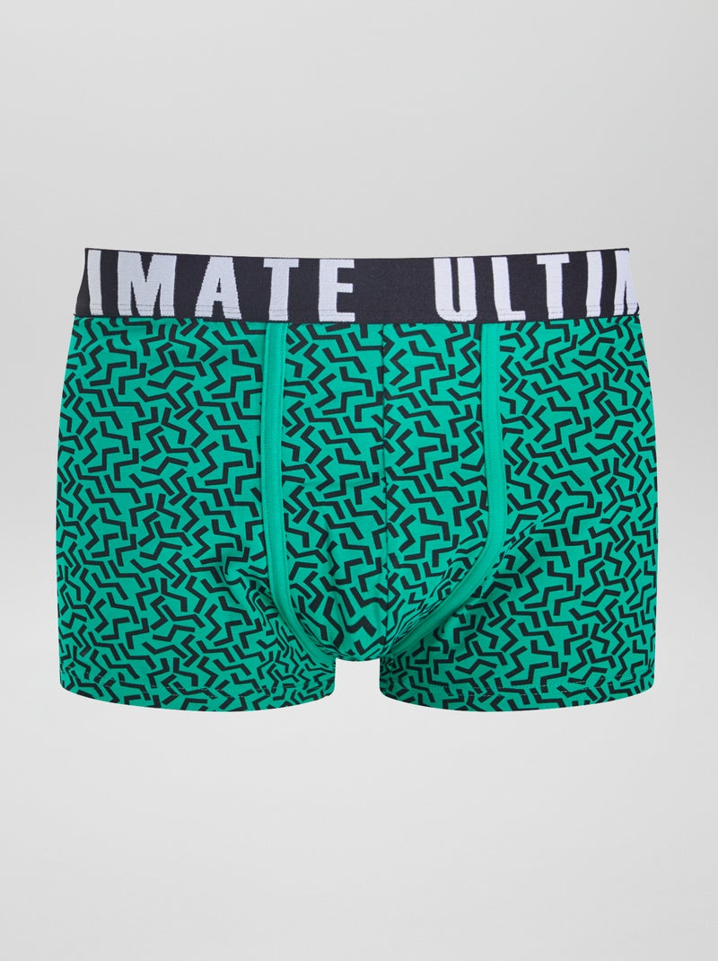 Lot de 3 boxers fantaisie Vert/bleu - Kiabi