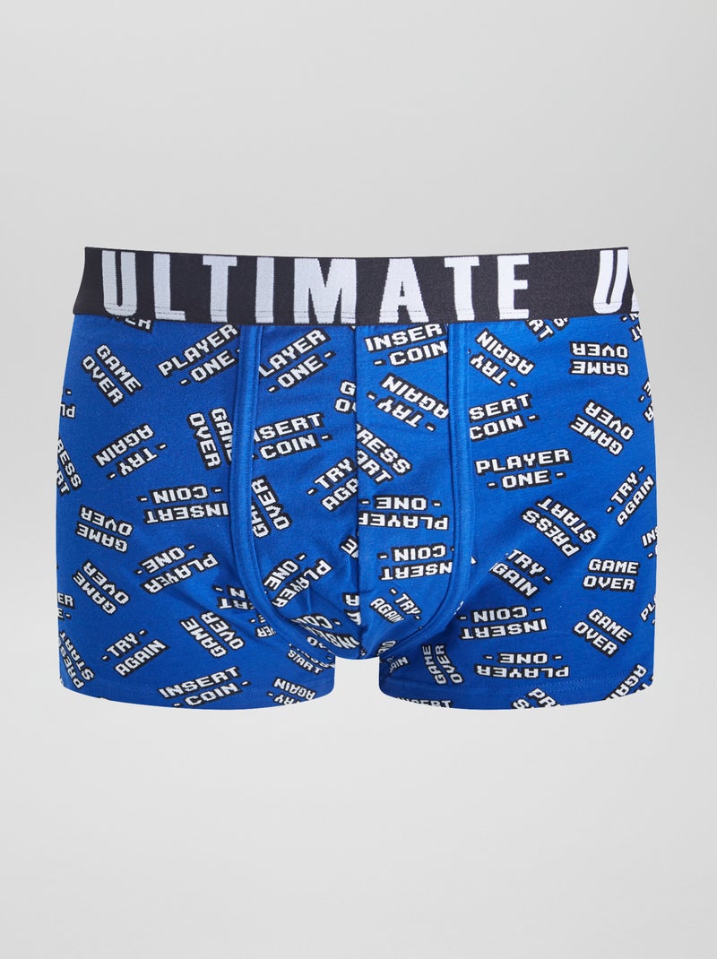 Lot de 3 boxers fantaisie Vert/bleu - Kiabi