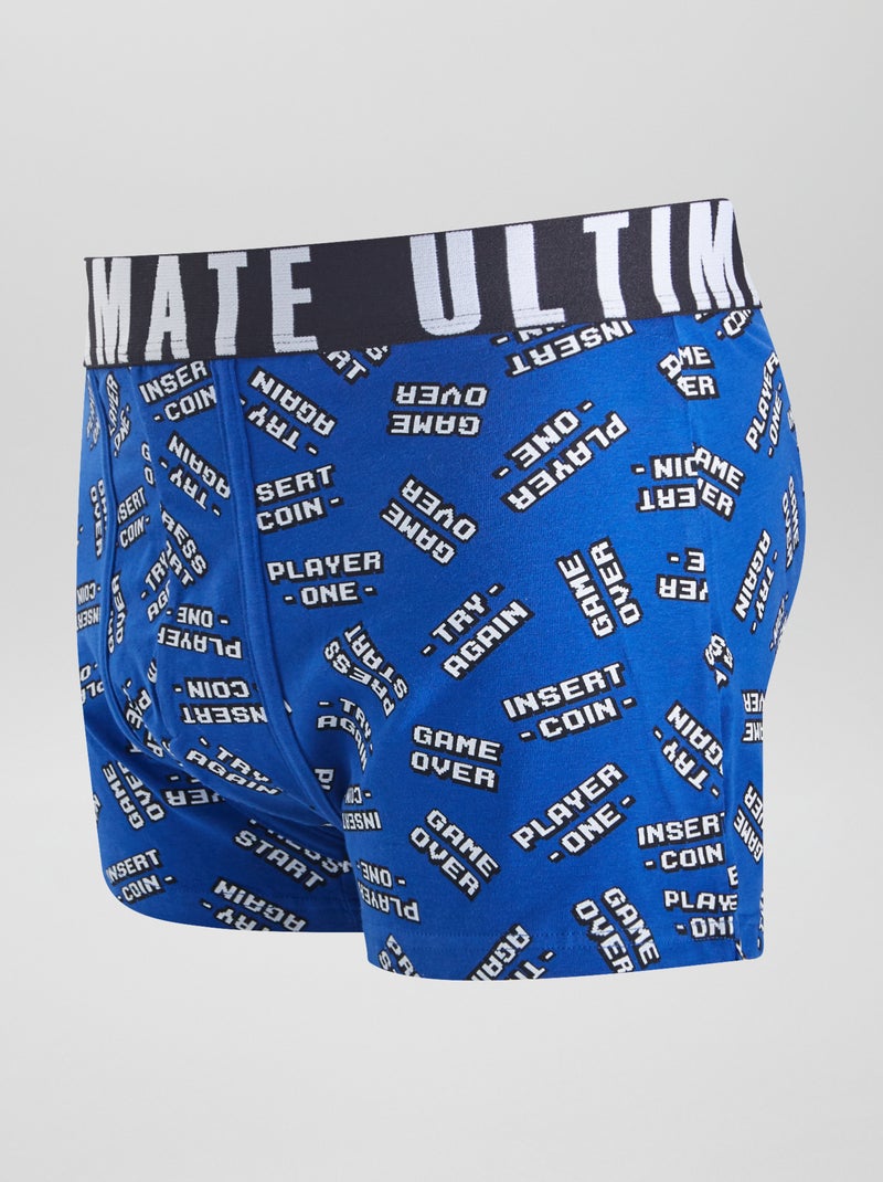 Lot de 3 boxers fantaisie Vert/bleu - Kiabi