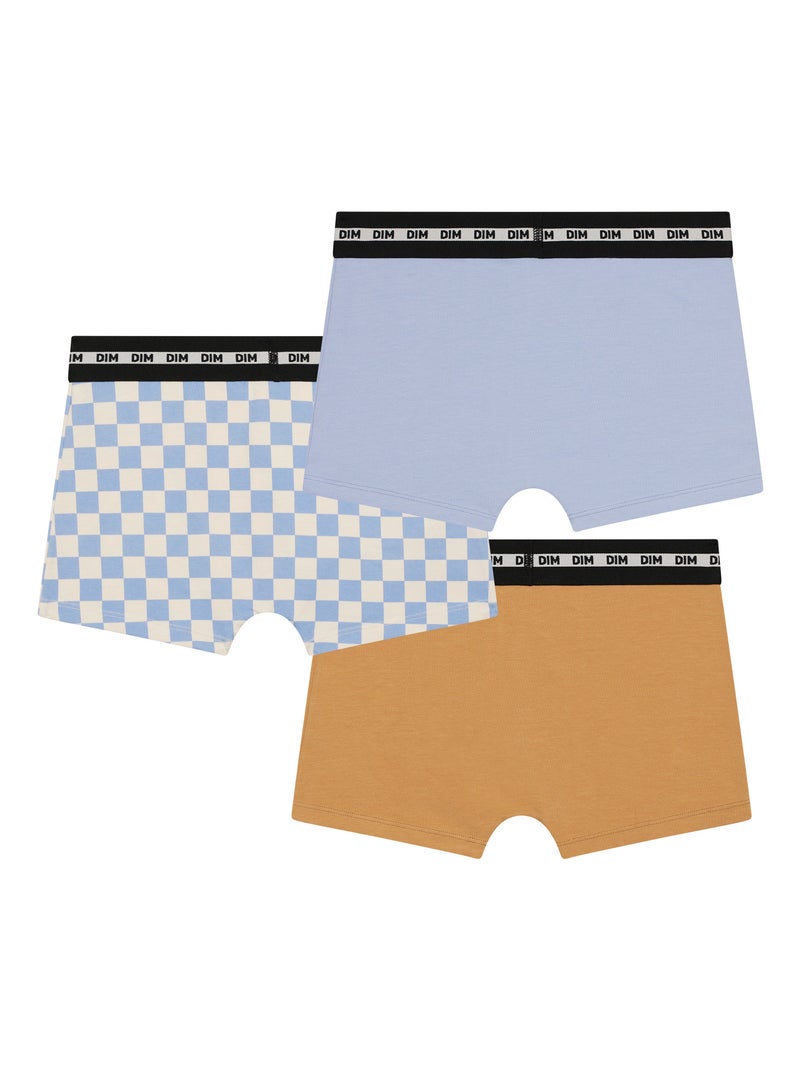 Lot de 3 boxers Fashion Coton Stretch Camel - Kiabi
