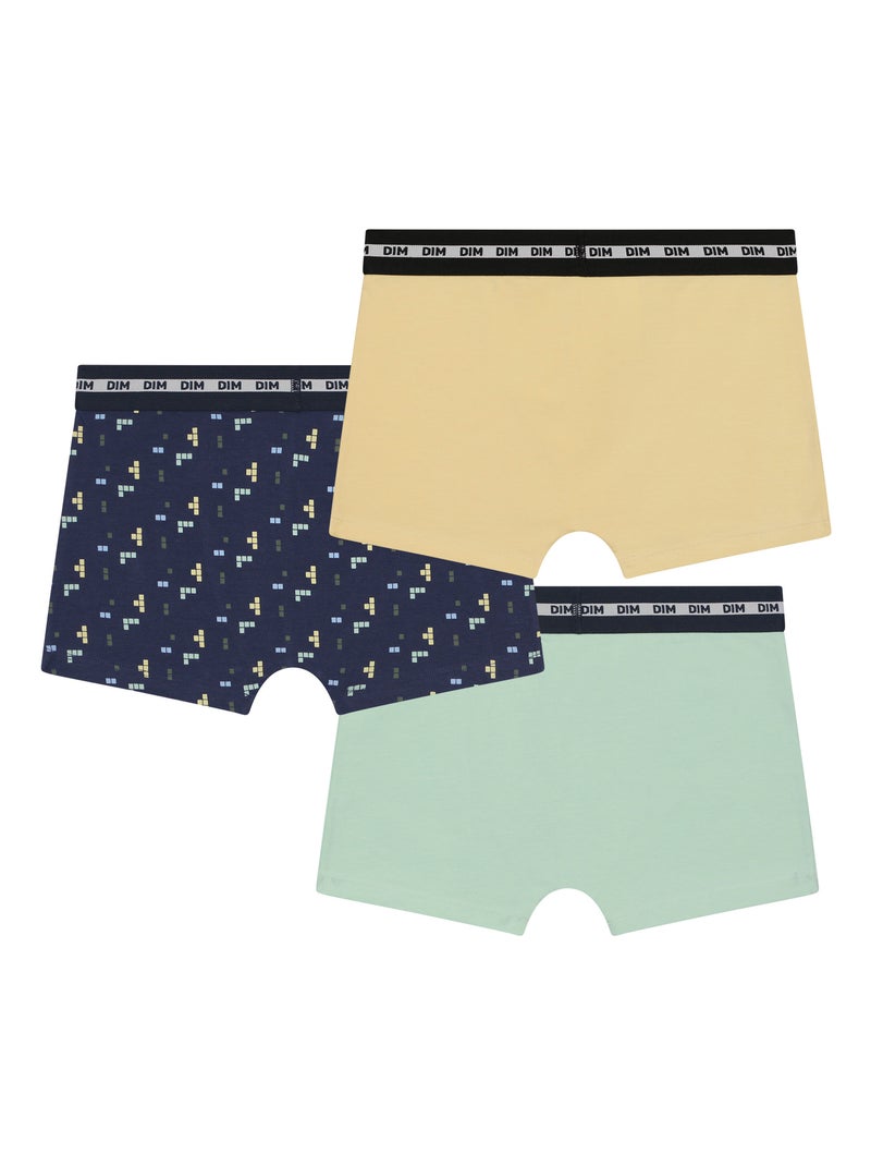 Lot de 3 boxers Fashion Coton Stretch Multicolore - Kiabi