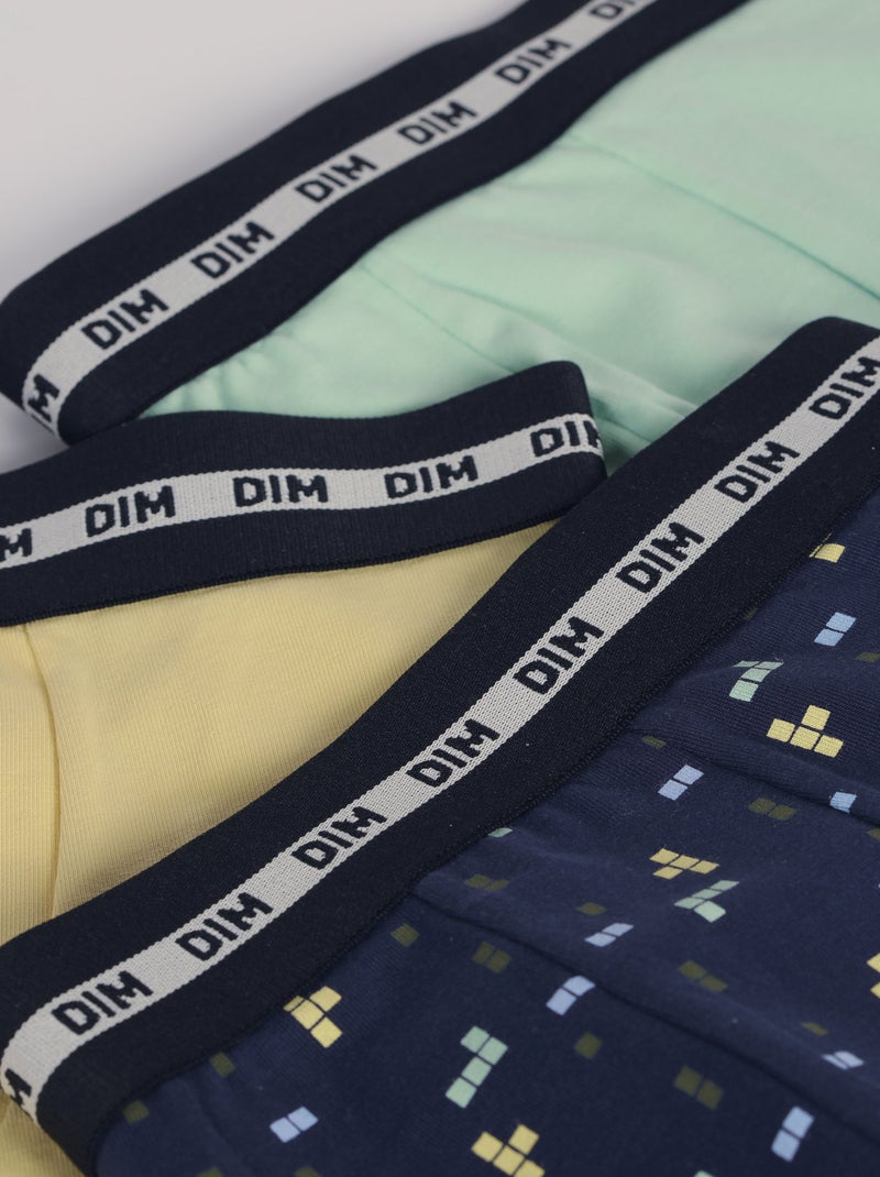 Lot de 3 boxers Fashion Coton Stretch Vert clair - Kiabi