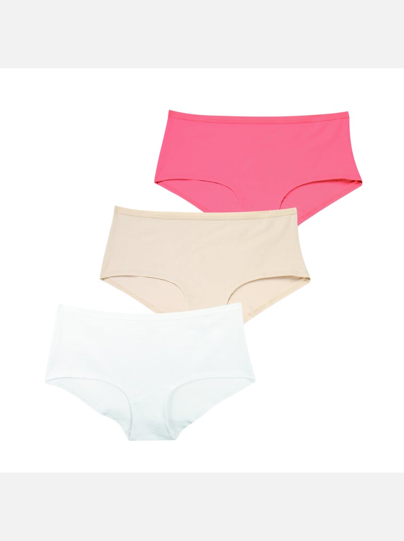 Lot de 3 boxers femme ecopack basic athena Beige - Kiabi