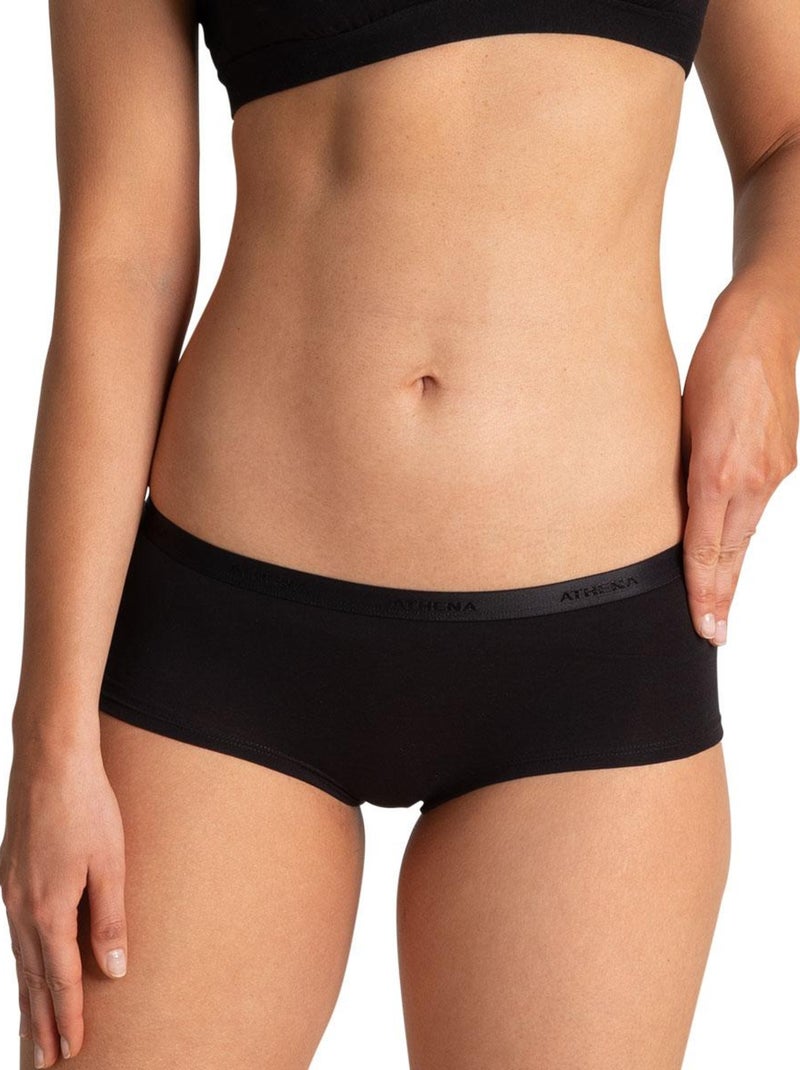 Lot de 3 boxers femme Ecopack Basic Noir Noir Noir - Kiabi