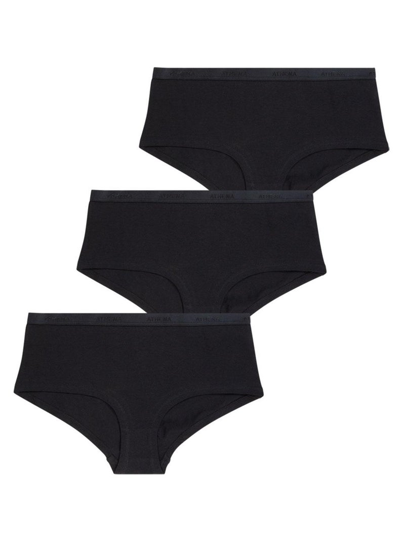 Lot de 3 boxers femme Ecopack Basic Noir Noir Noir - Kiabi