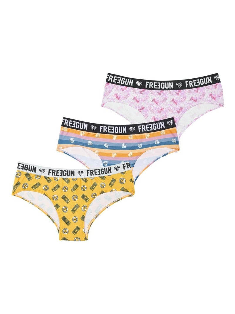 Lot de 3 boxers femme Jean Freegun Orange - Kiabi