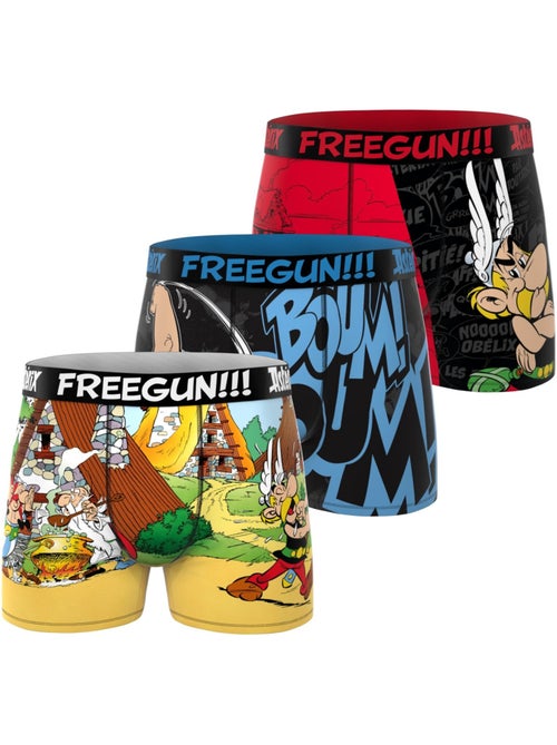 Lot de 3 boxers garçon asterix freegun - Kiabi Lot de 3 boxers garçon asterix freegun - Kiabi
