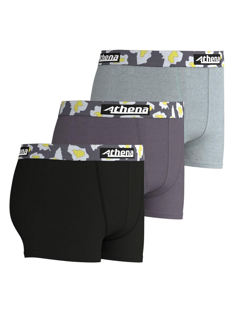 Lot de 3 boxers garcon Color Noir Gris anthracite Kiabi 18.90