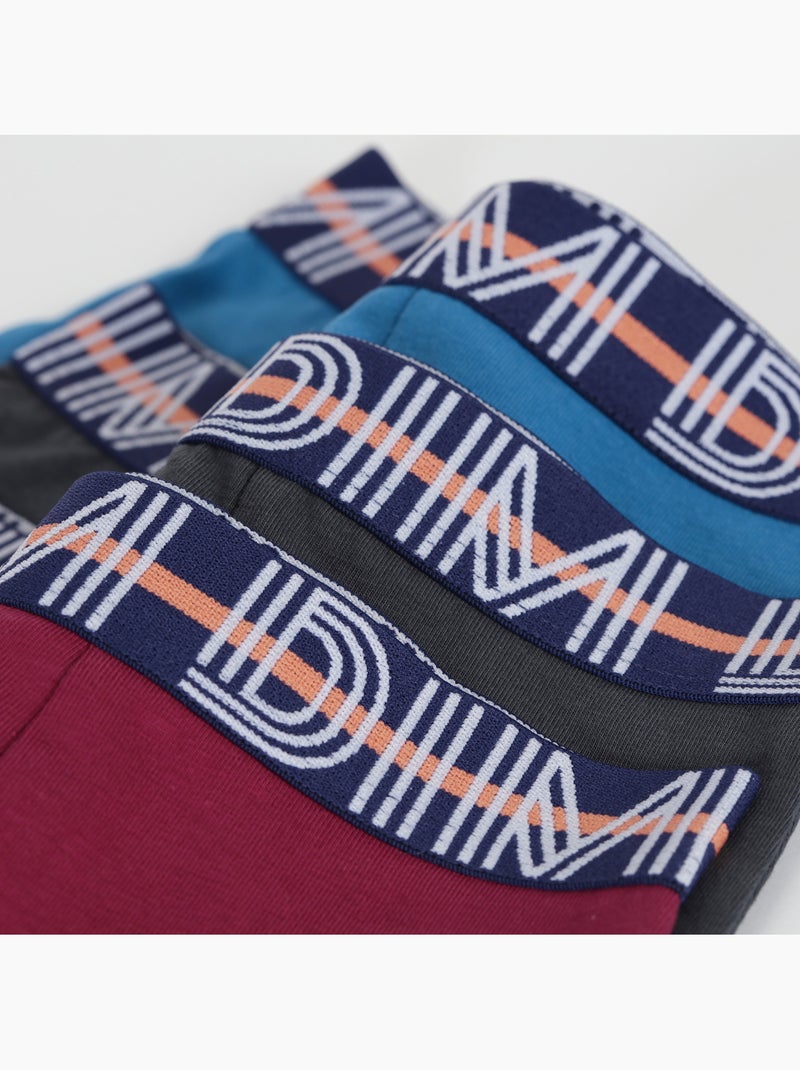 Lot de 3 Boxers garçon Coton Ecodim Rouge pourpre - Kiabi