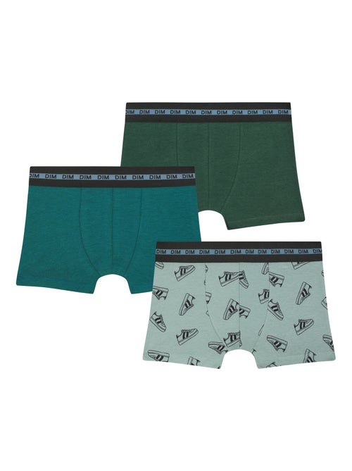Lot de 3 boxers garçon coton stretch à motif EcoDim - Kiabi