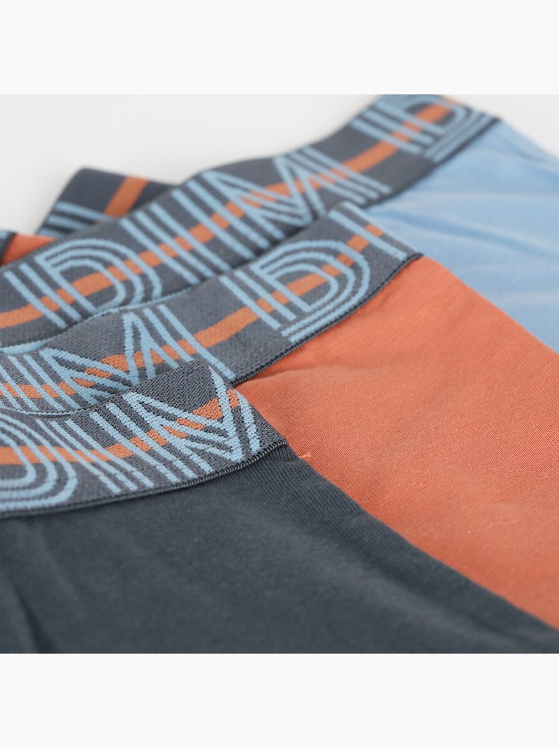 Lot de 3 Boxers garçon Coton Stretch Kids Gris foncé - Kiabi
