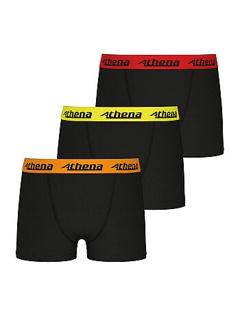 Lot de 3 boxers garçon Ecopack Trio Choc Athena