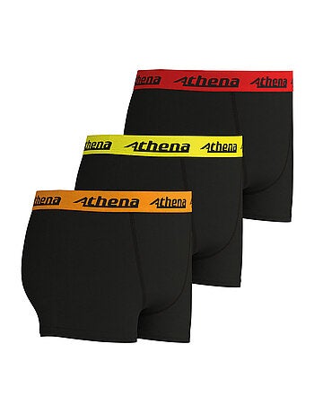 Lot de 3 boxers garçon Ecopack Trio Choc Athena