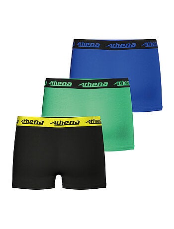 Lot de 3 boxers garçon Ecopack Trio Choc Athena