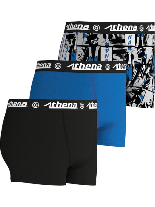 Lot de 3 boxers garçon Ecopack Trio Pop Athena - Kiabi Lot de 3 boxers garçon Ecopack Trio Pop Athena - Kiabi