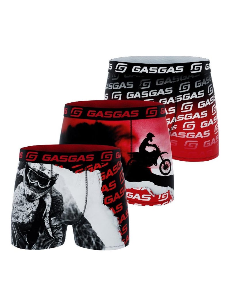 Lot de 3 Boxers garçon Gasgas Noir - Kiabi