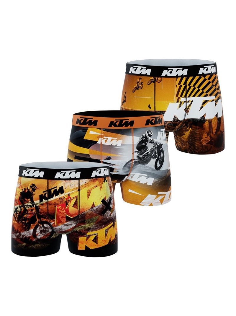 Lot de 3 boxers garçon Ktm Orange - Kiabi