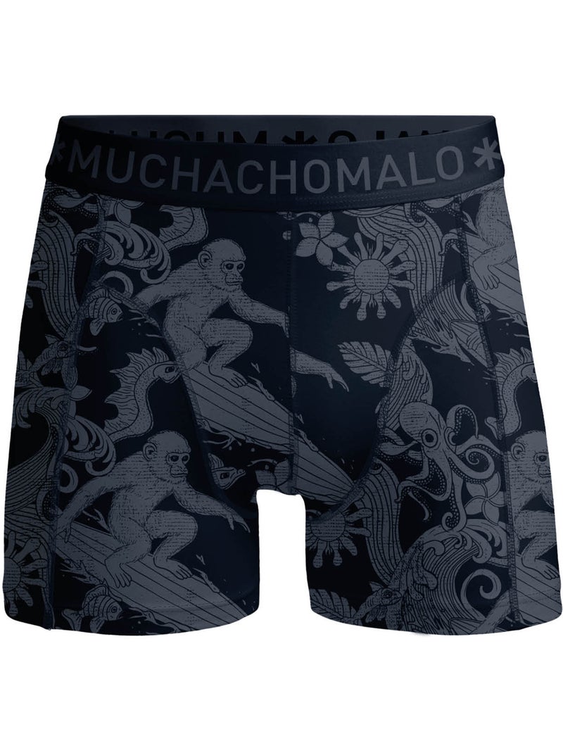 Lot de 3 boxers garçon Muchachomalo Bleu Noir Bleu - Kiabi