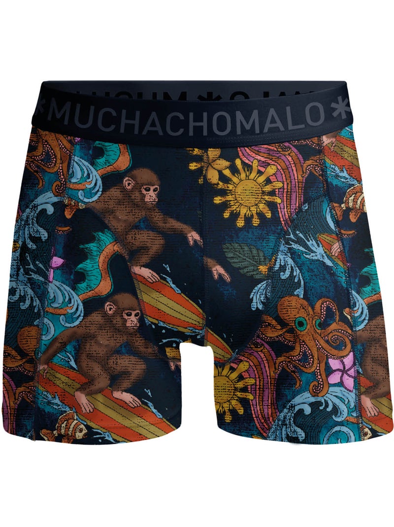Lot de 3 boxers garçon Muchachomalo Bleu Noir Bleu - Kiabi