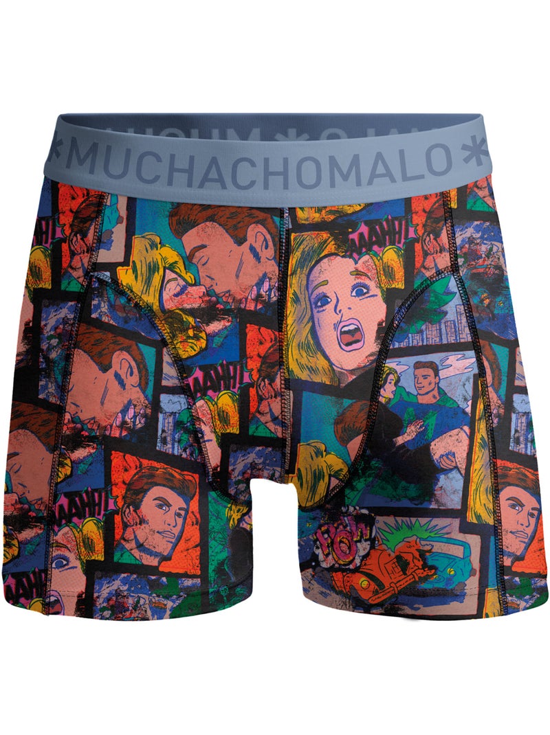 Lot de 3 boxers garçon Muchachomalo Bleu Noir - Kiabi