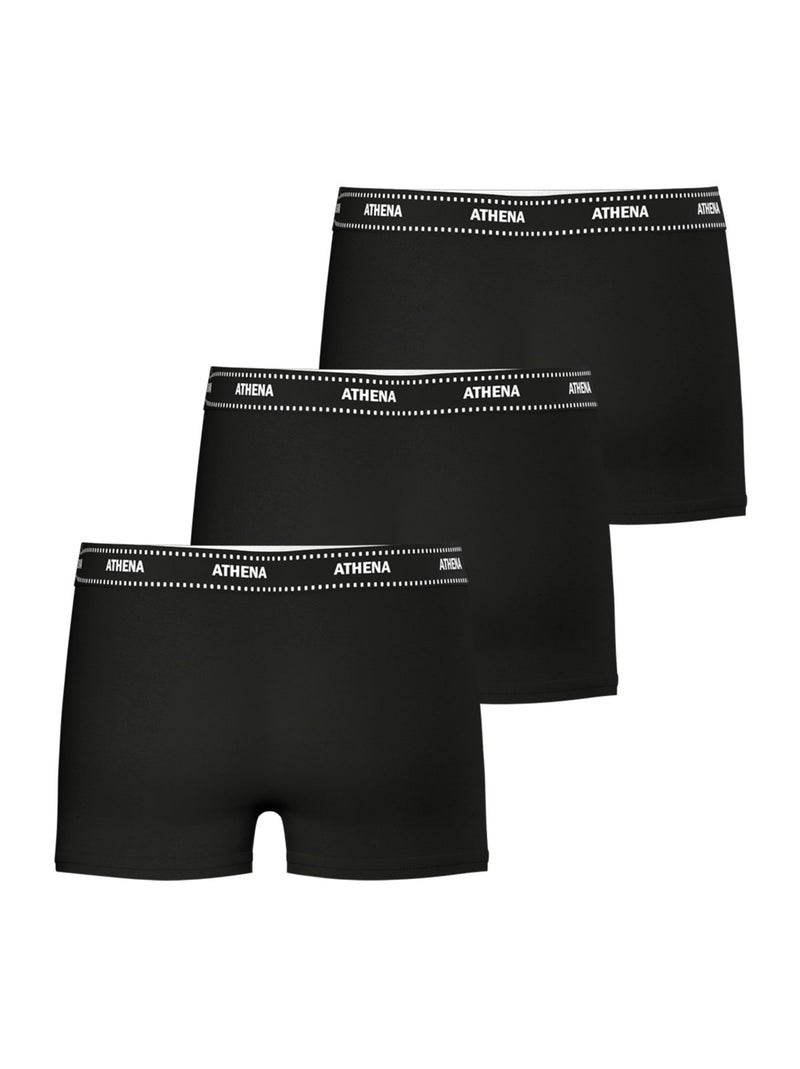Lot de 3 boxers garçon My Petit Prix Athena Noir Noir Noir - Kiabi