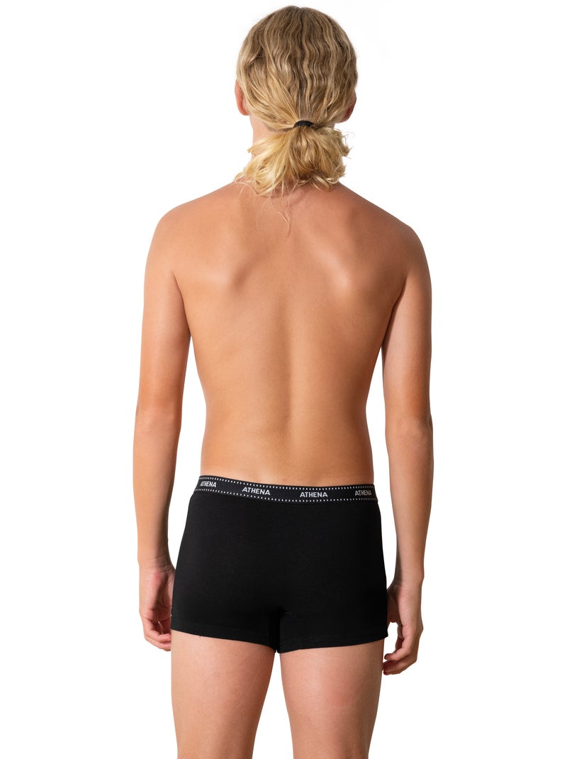 Lot de 3 boxers garçon My Petit Prix Athena Noir Rouge - Kiabi