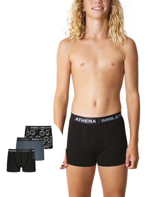 Lot de 3 boxers garçon SmileyWorld® I Athena - Kiabi