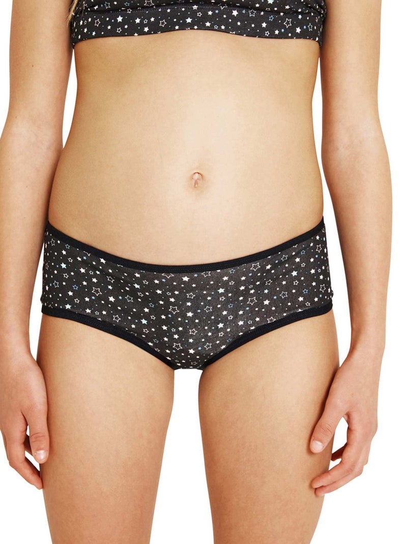 Lot de 3 boxers Girl Mode by Athena Fille Blanc Noir - Kiabi