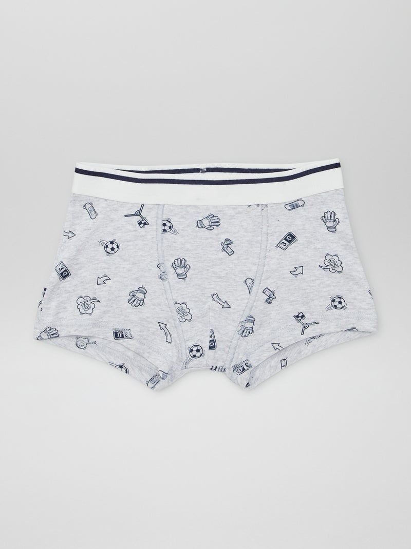 Lot de 3 boxers Gris/bleu marine - Kiabi