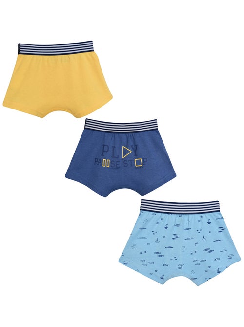 LOT DE 3 BOXERS HELIO ENFANT - Kiabi