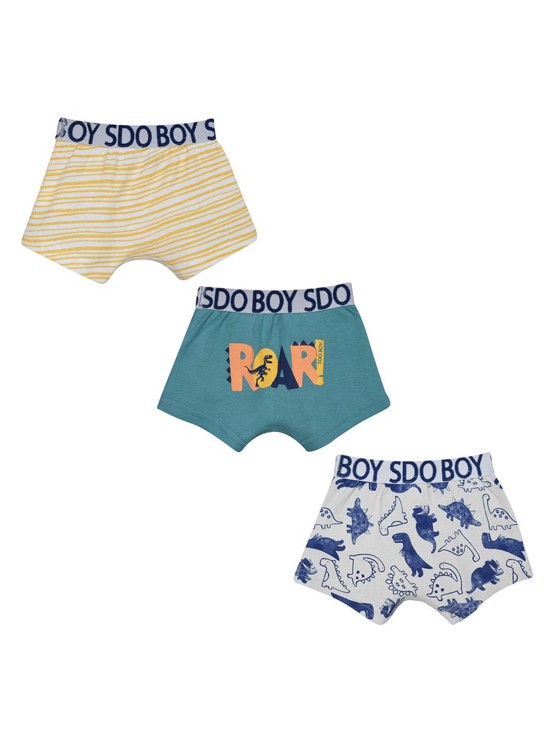 LOT DE 3 BOXERS HENRIQUE ENFANT Blanc - Kiabi