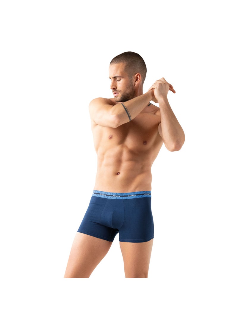Lot de 3 boxers homme 720 Stretch Coton Athena Noir Bleu Bleu - Kiabi