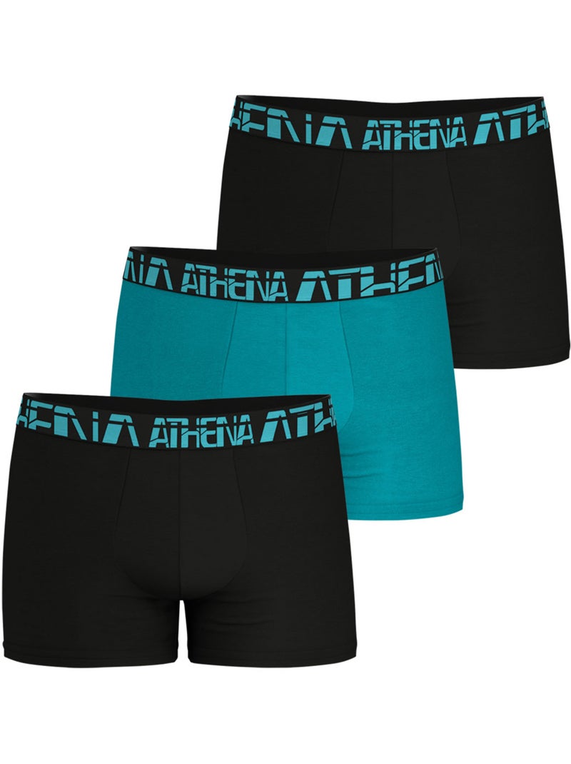 Lot de 3 boxers homme 720 Stretch Micro Athena Bleu - Kiabi