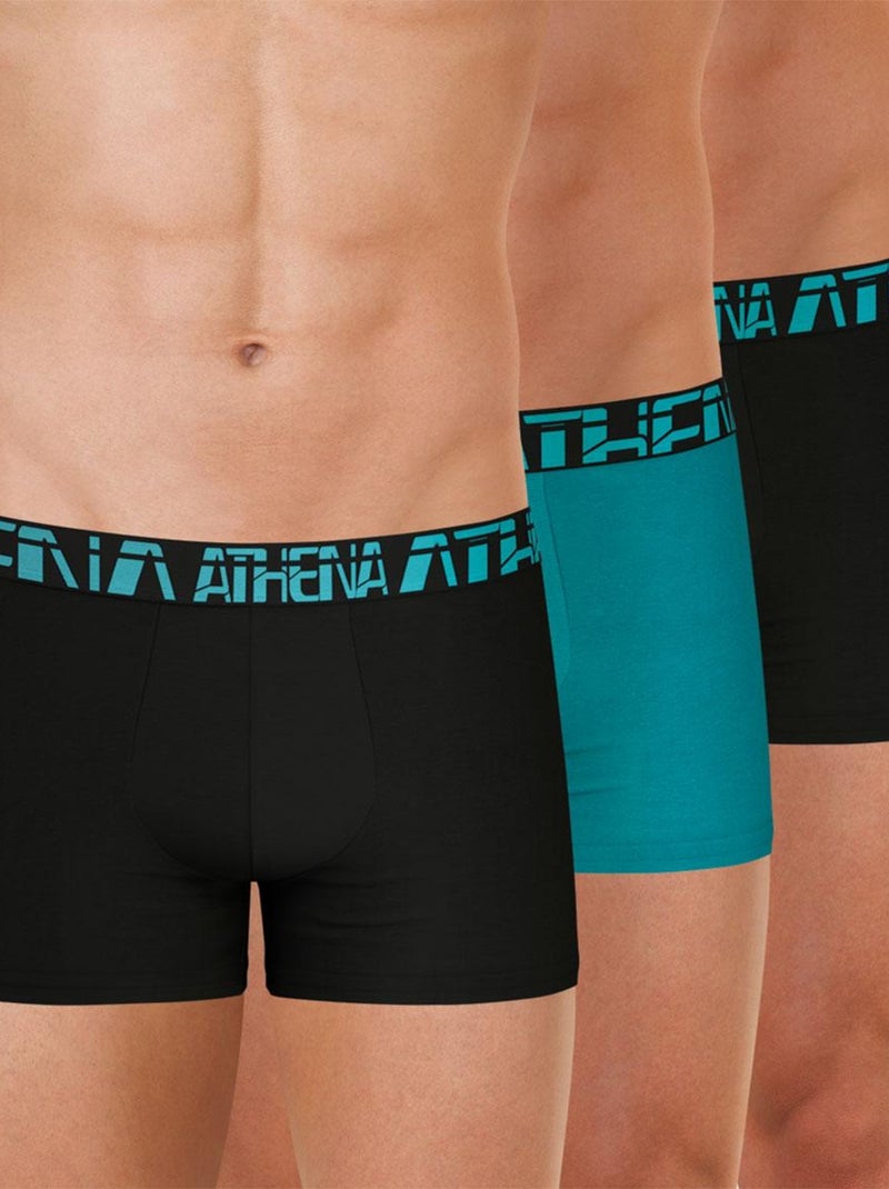 Lot de 3 boxers homme 720 Stretch Micro Noir Blanc - Kiabi