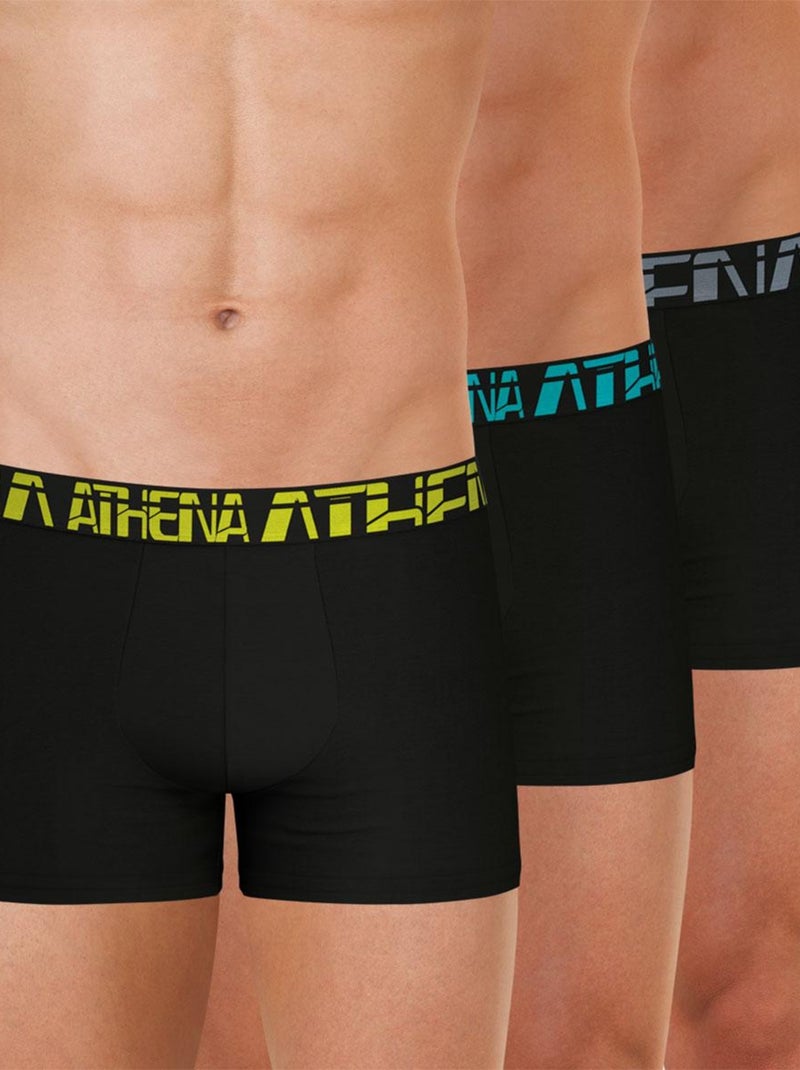 Lot de 3 boxers homme 720 Stretch Micro Noir Multicolore - Kiabi