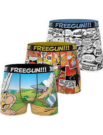 Lot de 3 boxers homme Asterix Freegun