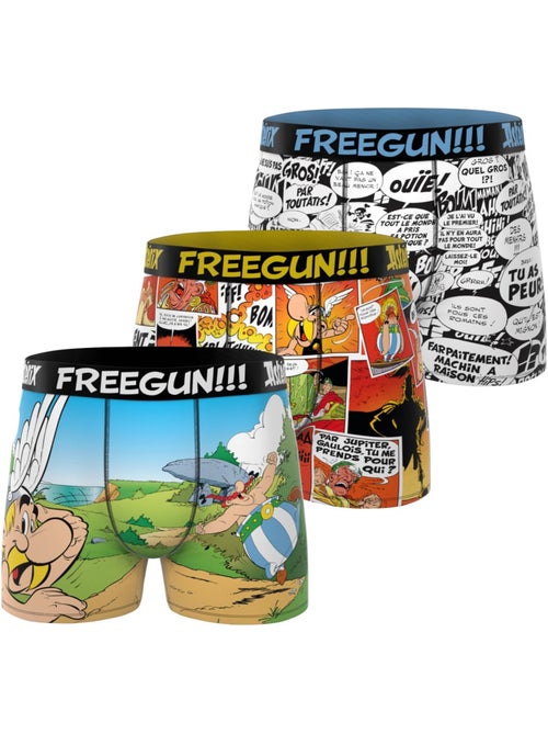 Lot de 3 boxers homme Asterix Freegun - Kiabi