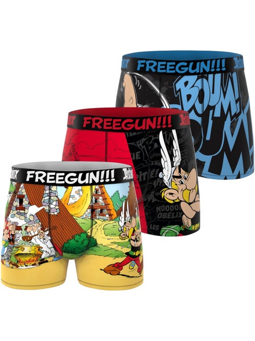 Lot de 3 boxers homme asterix freegun - Kiabi