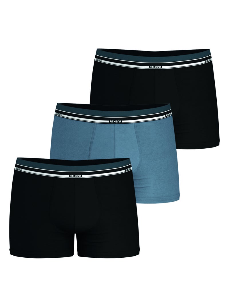 Lot de 3 boxers homme Athena Noir - Kiabi
