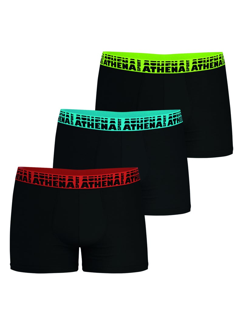 Lot de 3 boxers homme Athena Noir - Kiabi