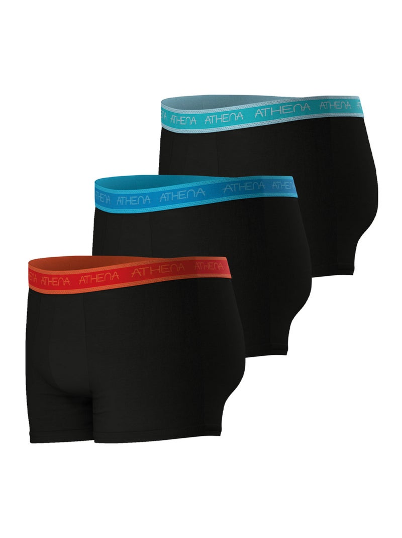 Lot de 3 boxers homme Athena Noir Multicolore - Kiabi