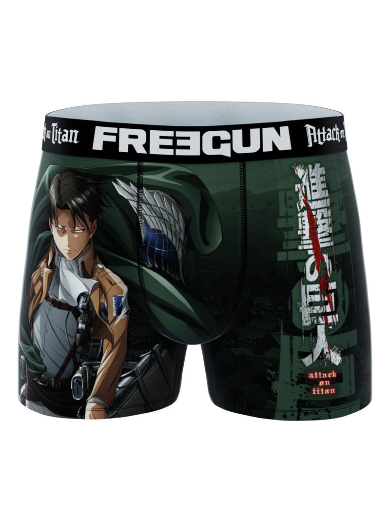 Lot de 3 boxers homme Attack On Titan Freegun Noir - Kiabi