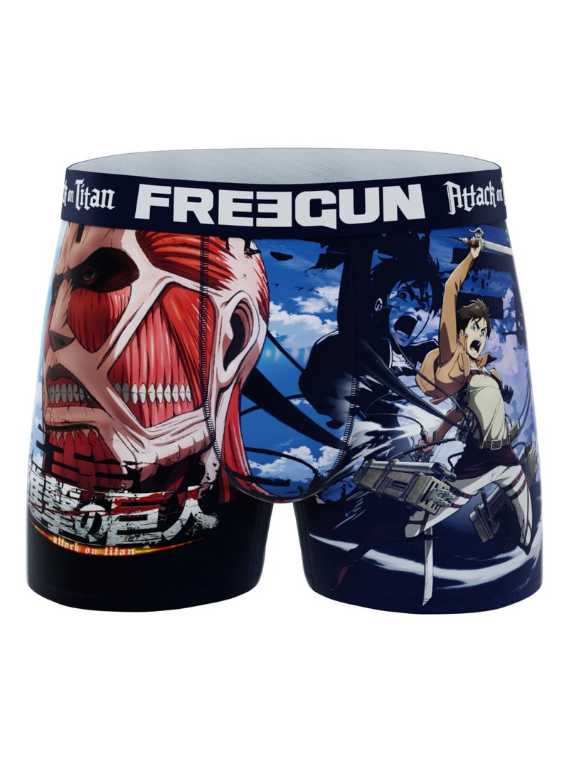 Lot de 3 boxers homme Attack On Titan Freegun Noir - Kiabi